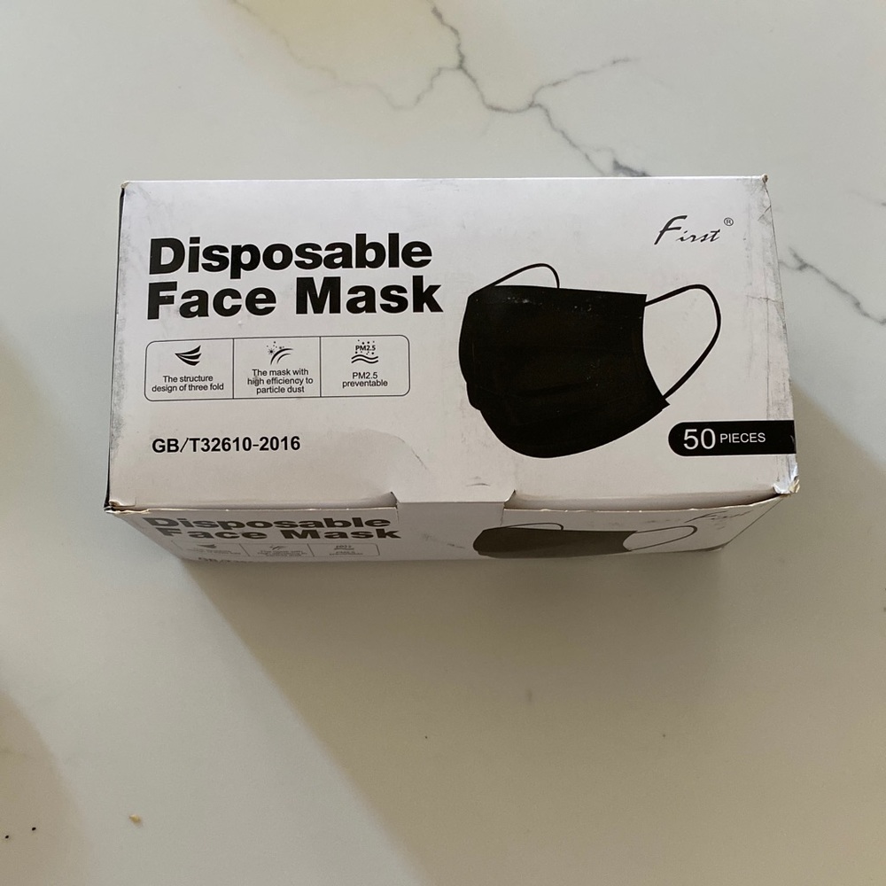 COPY - 50 Black Face Mask Disposable Non Medical …